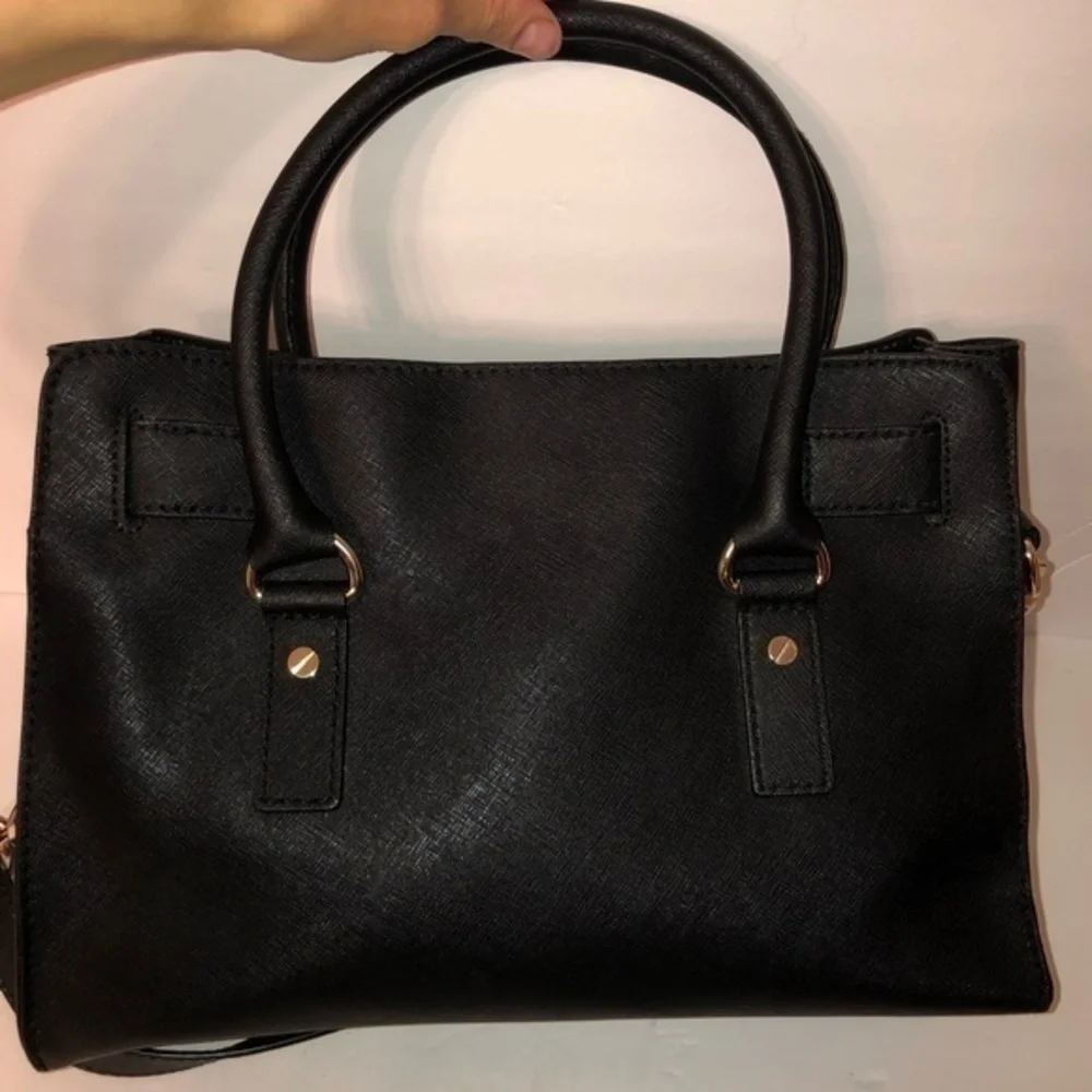 MICHAEL KORS black saffiano leather Hamilton bag